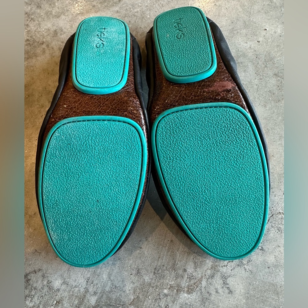 Tieks Black Leather Ballet Flats - Picture 5 of 9